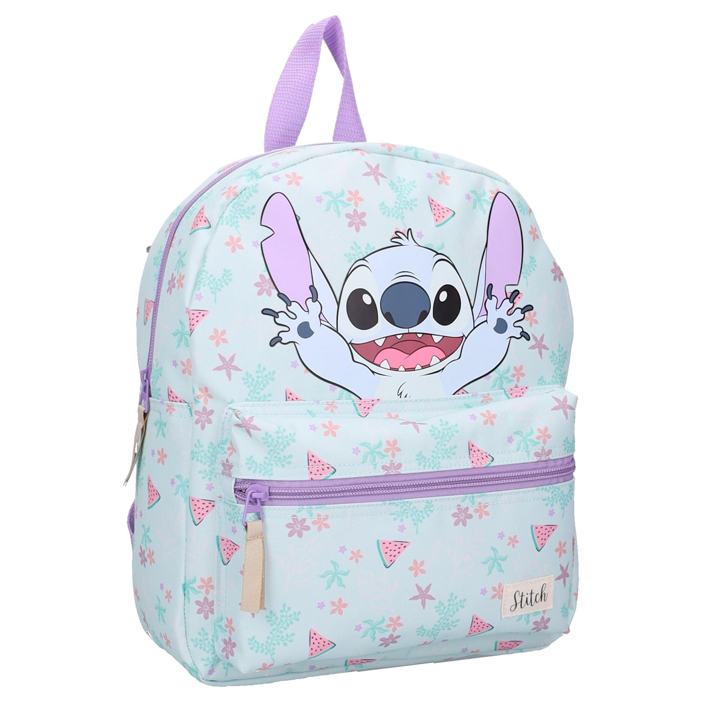 Disney Lilo & Stitch Rucksack Kinder 7,3 l mit Stitch Motiv Blumen Wassermelonen Design für Schule und Freizeit