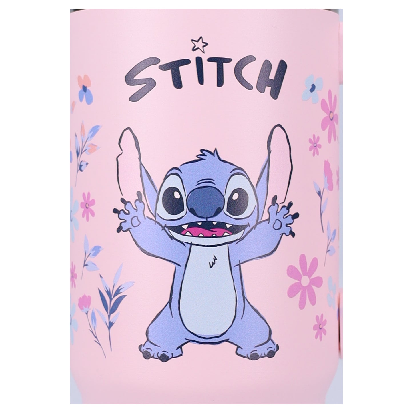 Lilo & Stitch Trinkflasche 900ml – Kinder Flasche mit Henkel, rosa