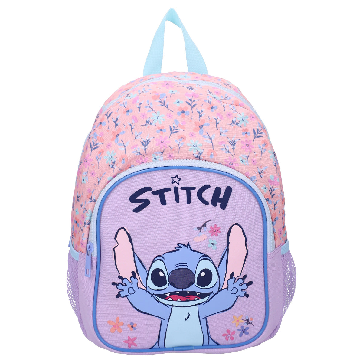 Disney Stitch Spring Smiles Kinder Rucksack 9,7 L mit 2 Fächern für Kita Schule Freizeit und Ausflüge