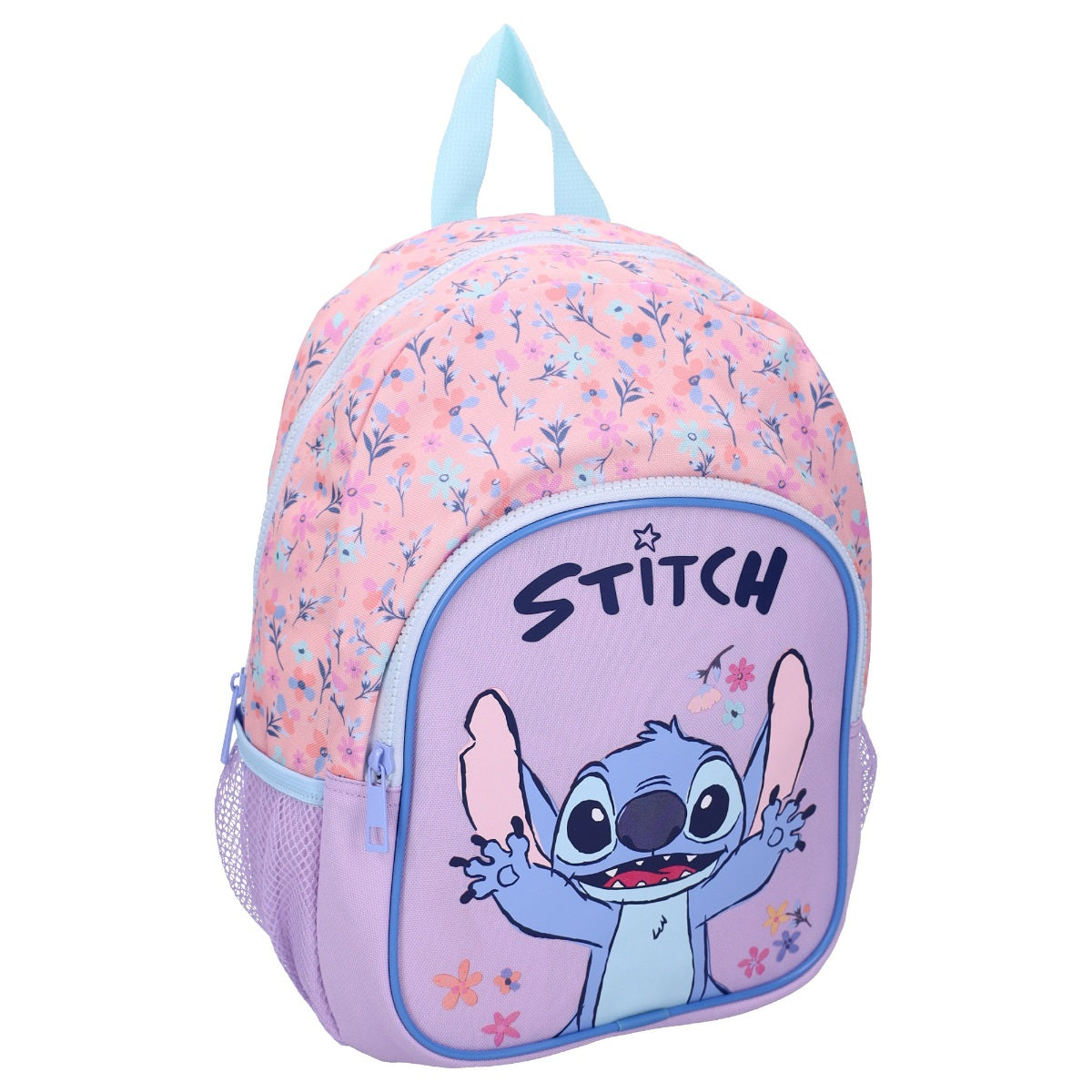 Disney Stitch Spring Smiles Kinder Rucksack 9,7 L mit 2 Fächern für Kita Schule Freizeit und Ausflüge
