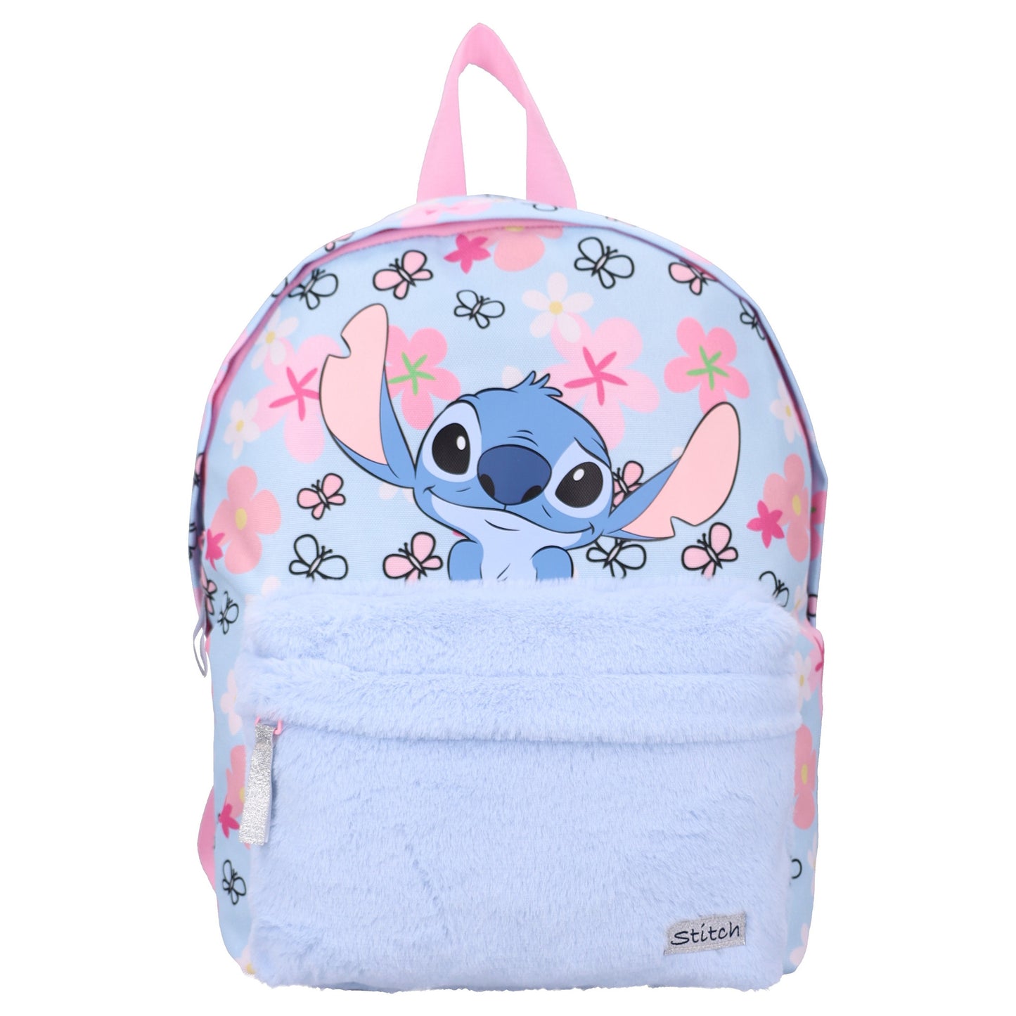 Disney Lilo & Stitch Rucksack Kinder 11,5 l Furry Fantasy mit Plüsch Fronttasche für Schule und Freizeit
