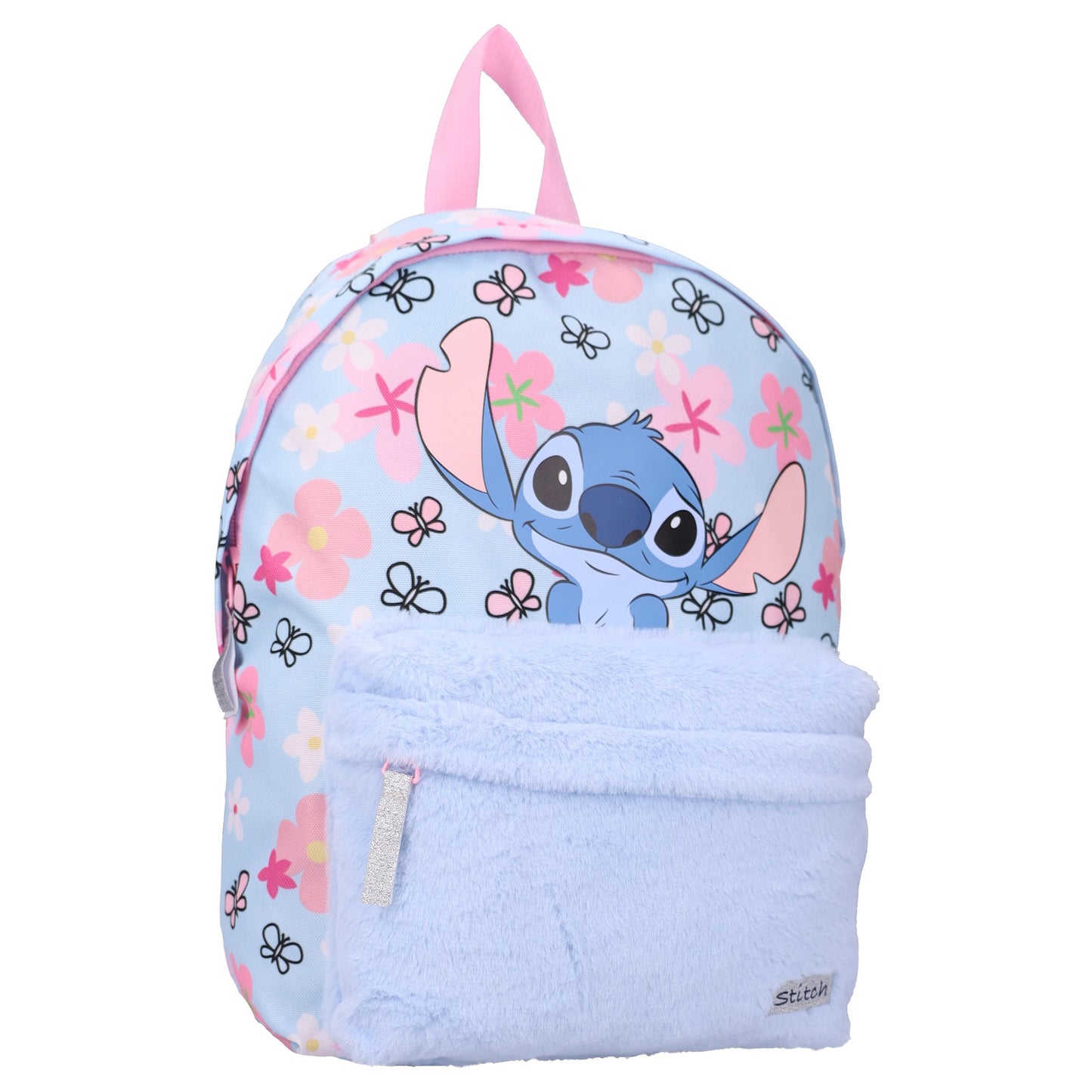 Disney Lilo & Stitch Rucksack Kinder 11,5 l Furry Fantasy mit Plüsch Fronttasche für Schule und Freizeit