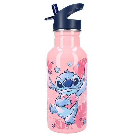 Lilo & Stitch Trinkbecher Wasserflasche aus Edelstahl 500ml Rosa