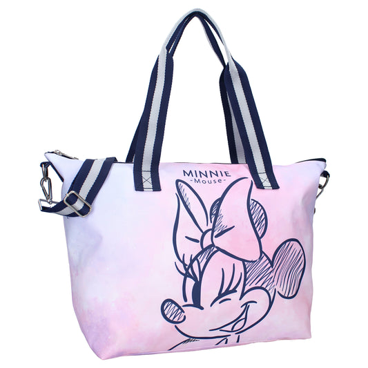 Disney Minnie Mouse Umhängetasche – modischer Shopper mit Reißverschluss