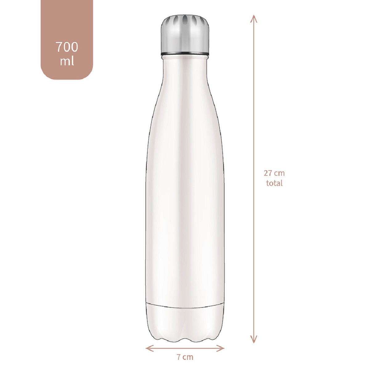 Hello Kitty 700ml Edelstahl Trinkflasche – Auslaufsichere Wasserflasche für Schule & Freizeit