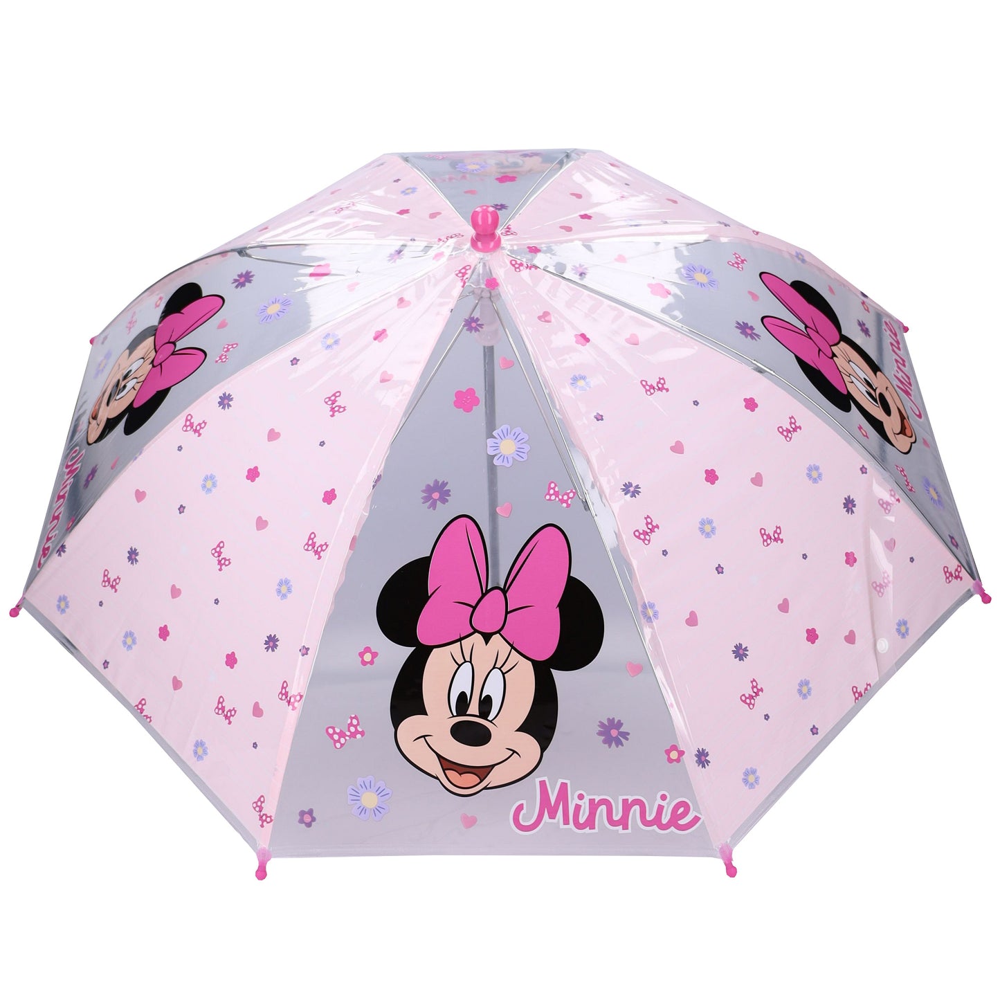 Disney Minnie Mouse ⌀ 71 cm Regenschirm für Kinder mit einfachem Öffnungsmechanismus