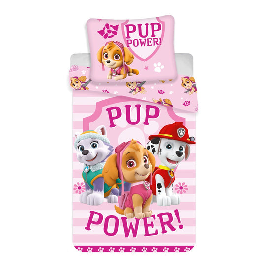 Paw Patrol Baumwoll-Bettwäsche 140x200 cm Deckenbezug + 70x90 cm Kissenbezug mit Reißverschluss