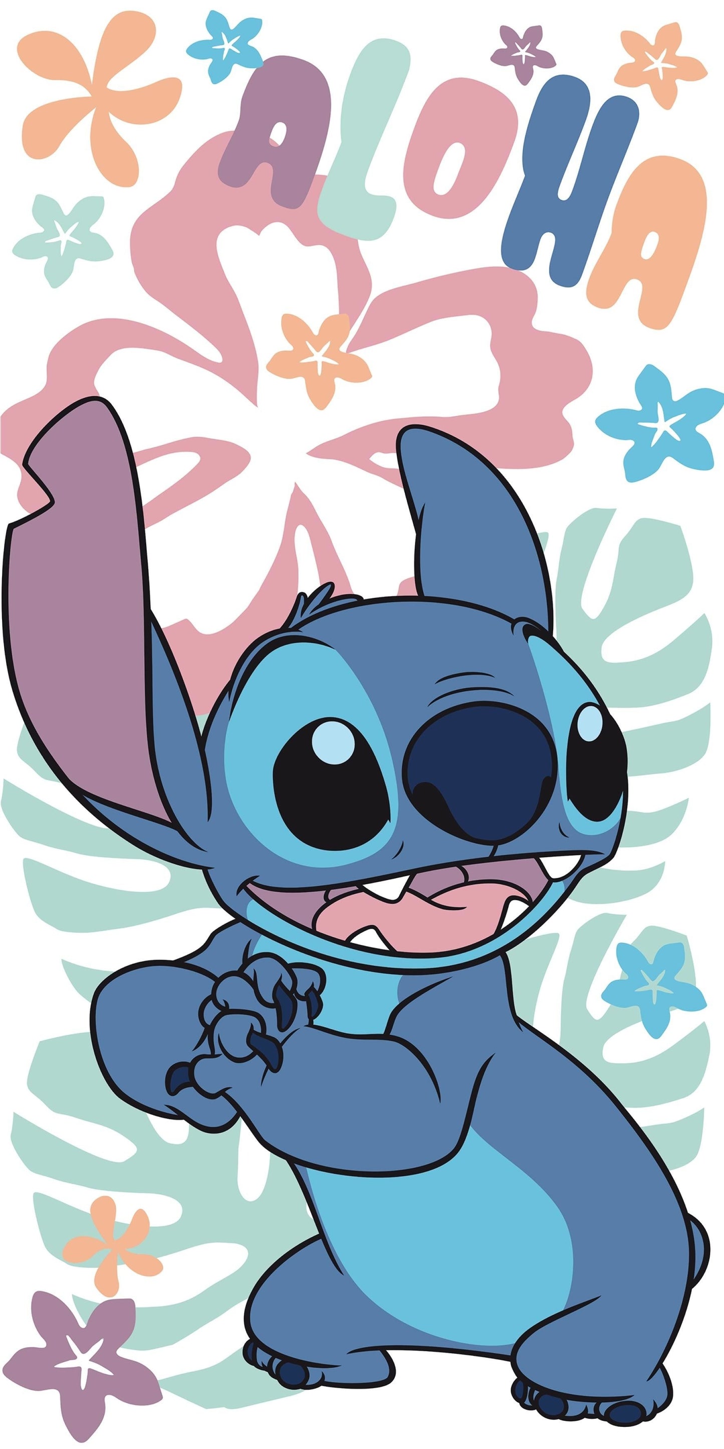 Lilo & Stitch Badehandtuch Strandtuch 70x140 cm aus Baumwolle – saugfähig & weich