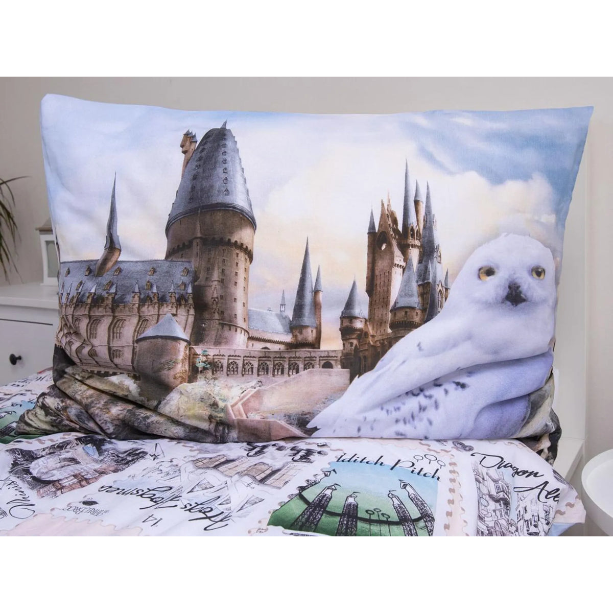 Harry Potter Hedwig Kinder Bettwäsche Baumwolle 140x200 cm mit Kissenbezug 70x90 cm
