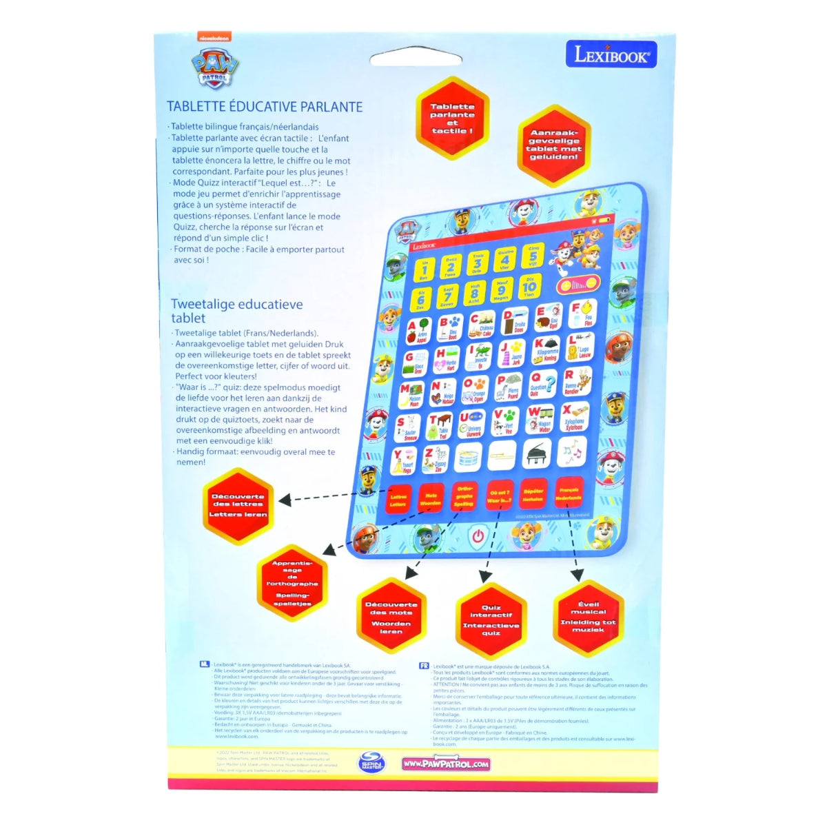 Paw Patrol Lerncomputer Kinder Laptop mit 62 Übungen Denkspiel Rechenspiel