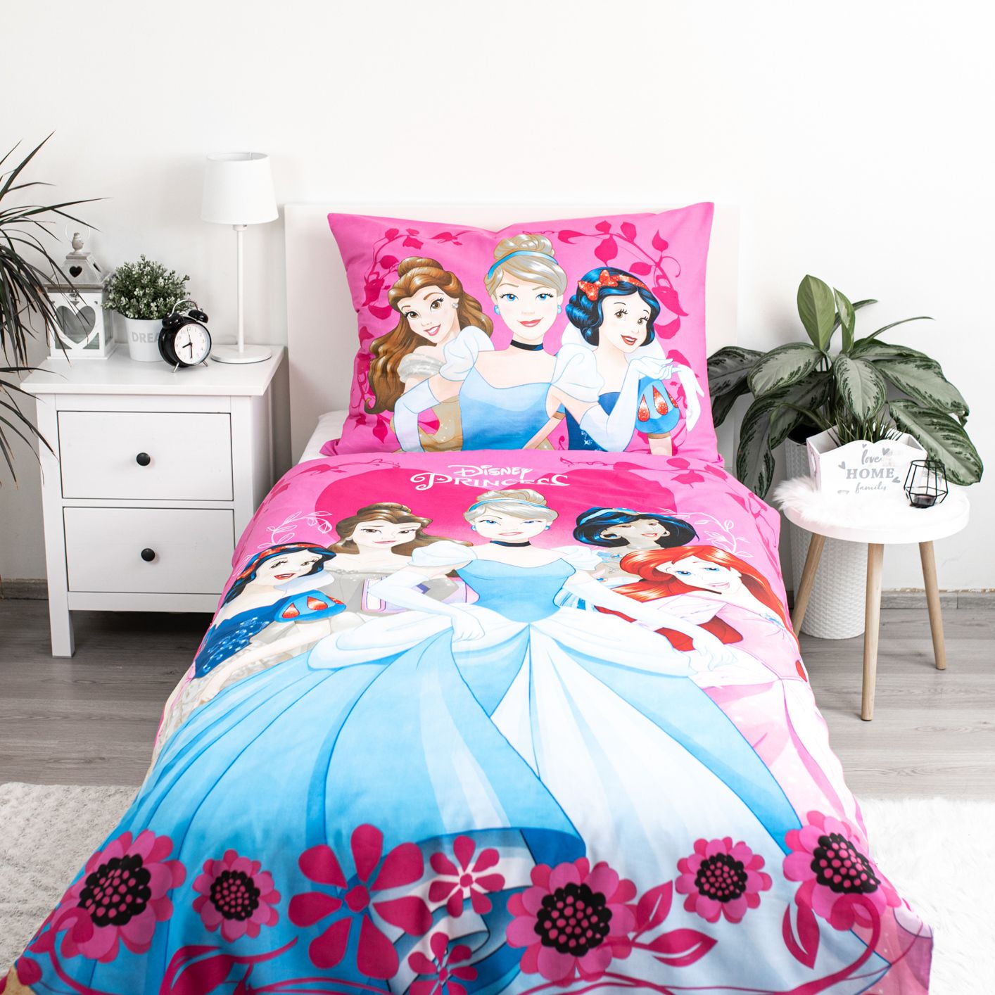 Disney Prinzessinnen Design Kuschelige Bettwäsche Baumwolle, 140x200 cm & 70x90 cm