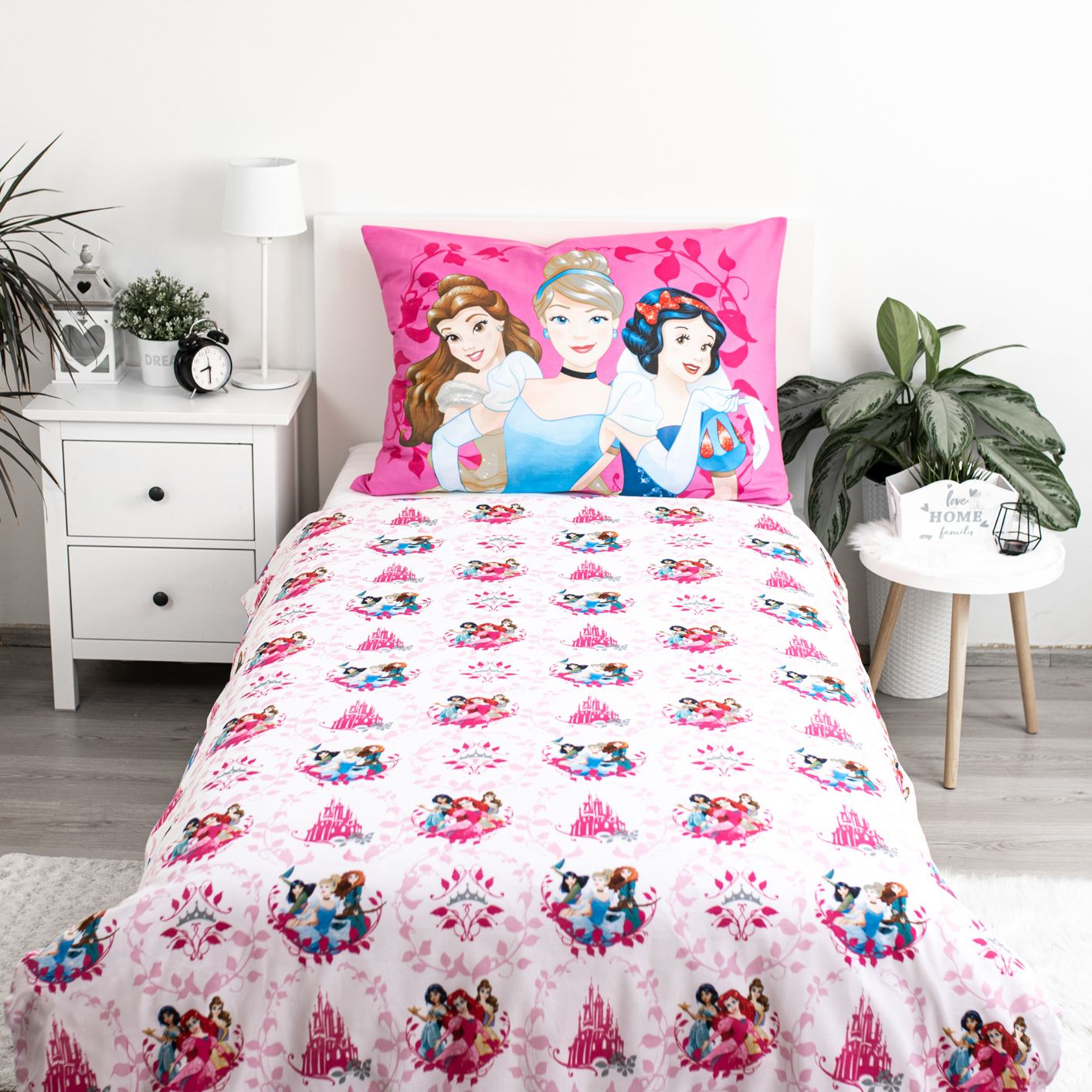 Disney Prinzessinnen Design Kuschelige Bettwäsche Baumwolle, 140x200 cm & 70x90 cm