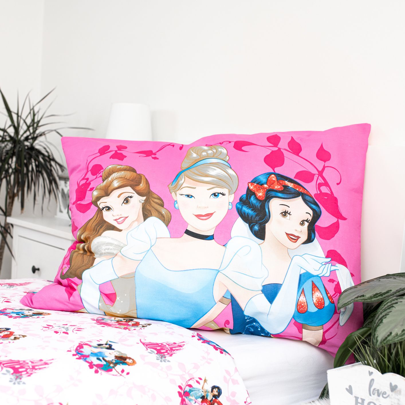 Disney Prinzessinnen Design Kuschelige Bettwäsche Baumwolle, 140x200 cm & 70x90 cm