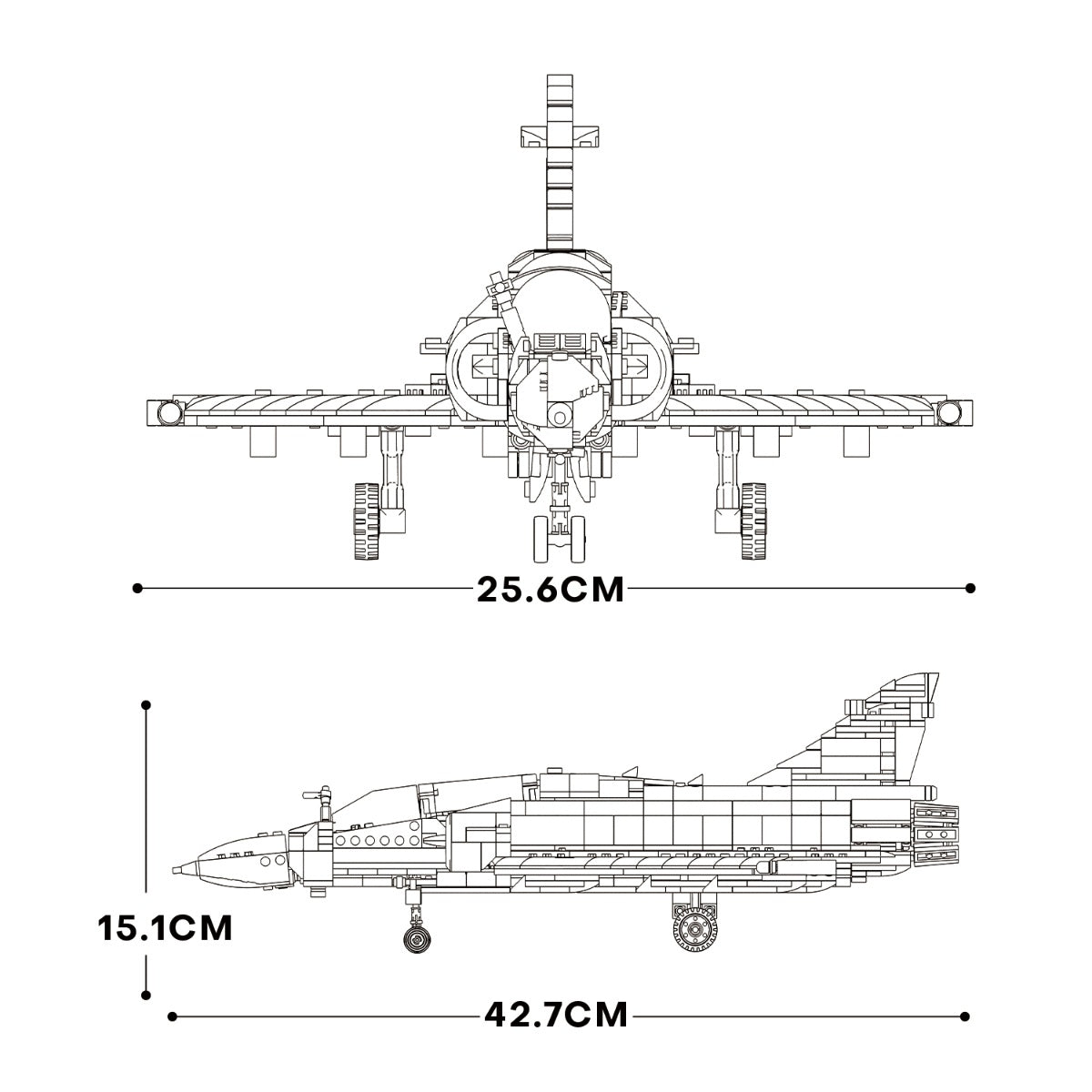 Reobrix 33044 Kampfjet 1012 Teile Klemmbaustein Modell ab 14