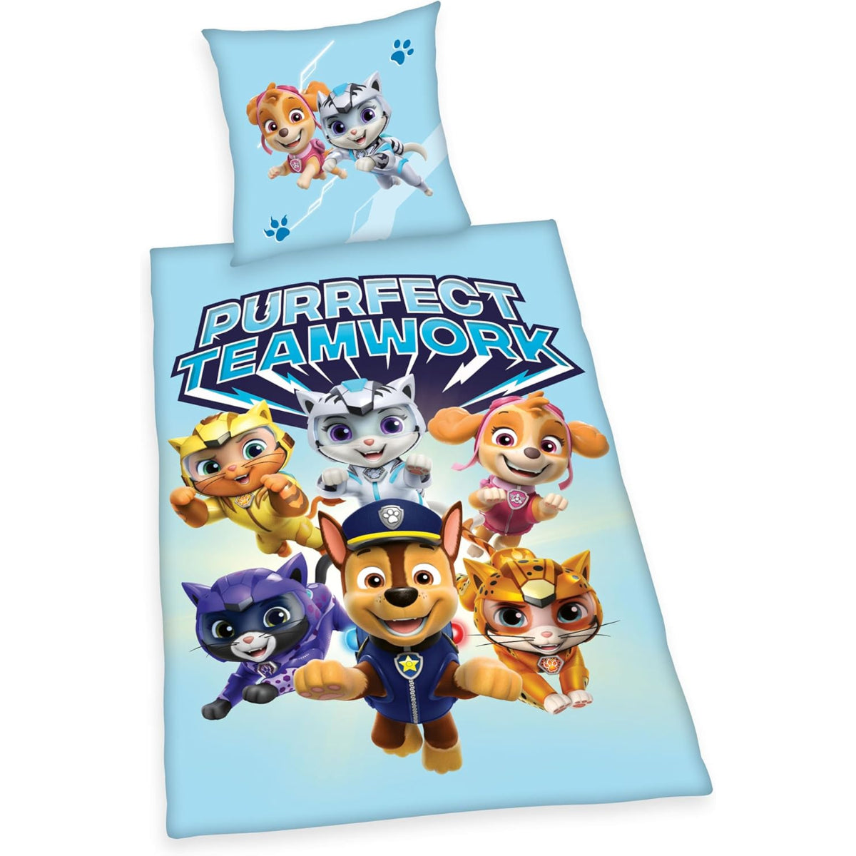 Paw Patrol Bettwäsche 135 x 200 cm Baumwolle Kinder Bettset 2 teilig Wendemotiv