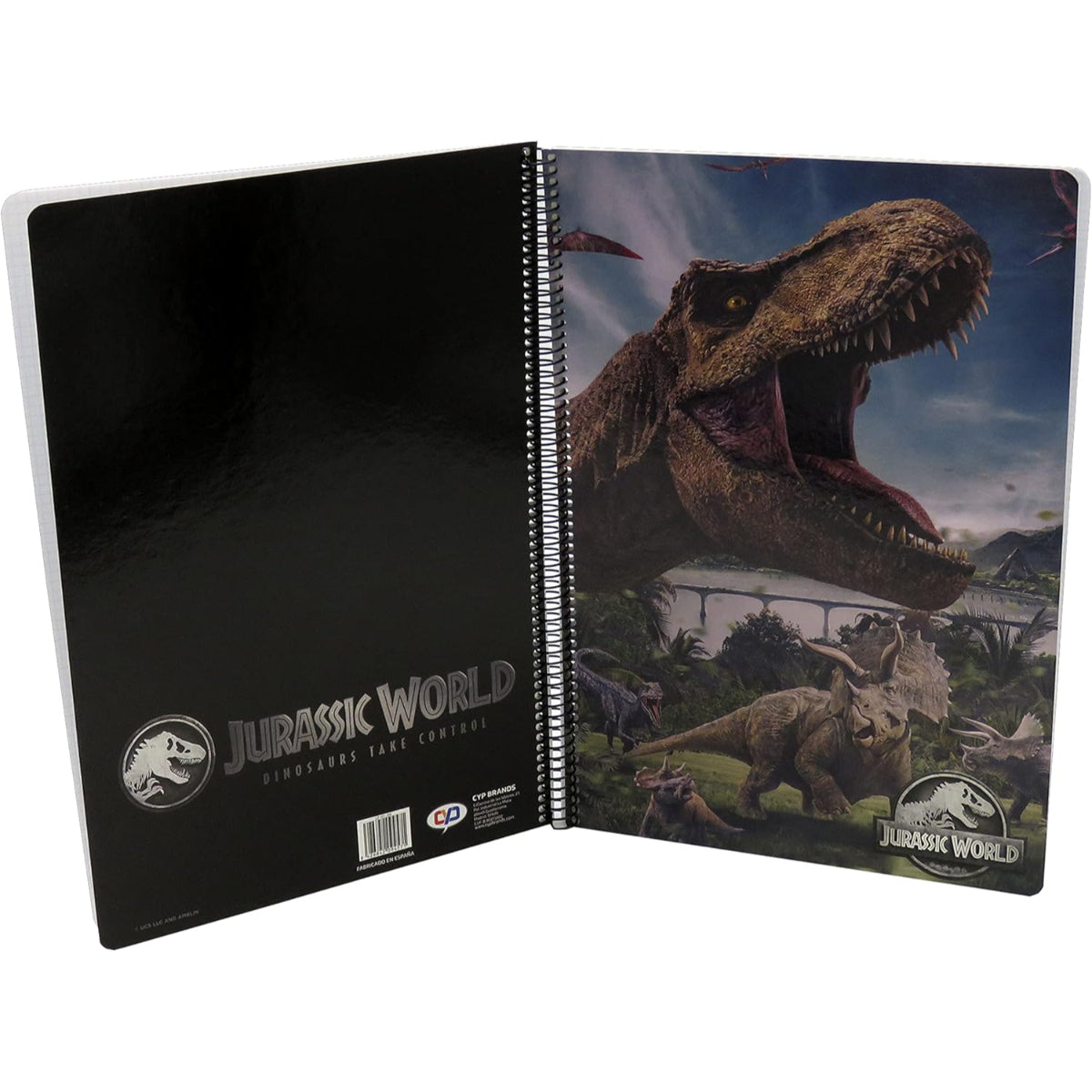 Jurassic World Notizbuch kariert 80 Blatt 4x4 mm Heft A4 Schulheft Schreibheft 30,5x22,5 cm