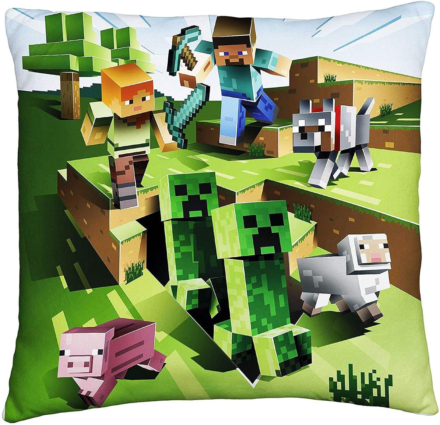 Minecraft Kuschelkissen 40 x 40 cm aus Polyester