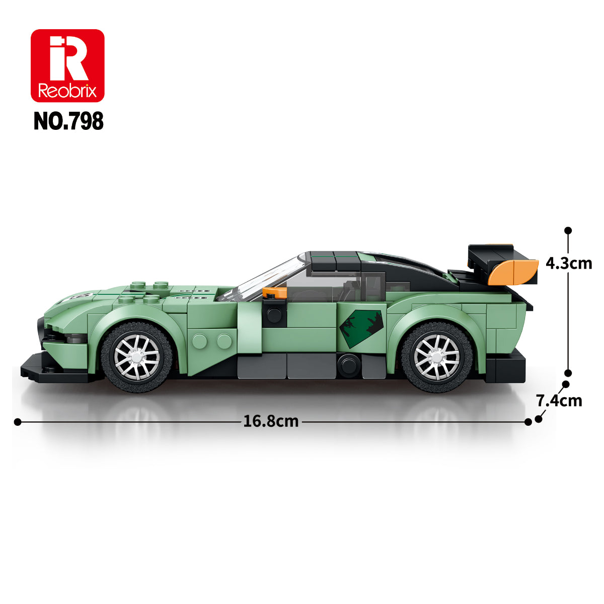 Reobrix 798 Sportwagen Coupé 1:24 Klemmbaustein Auto 316 Teile ab 14