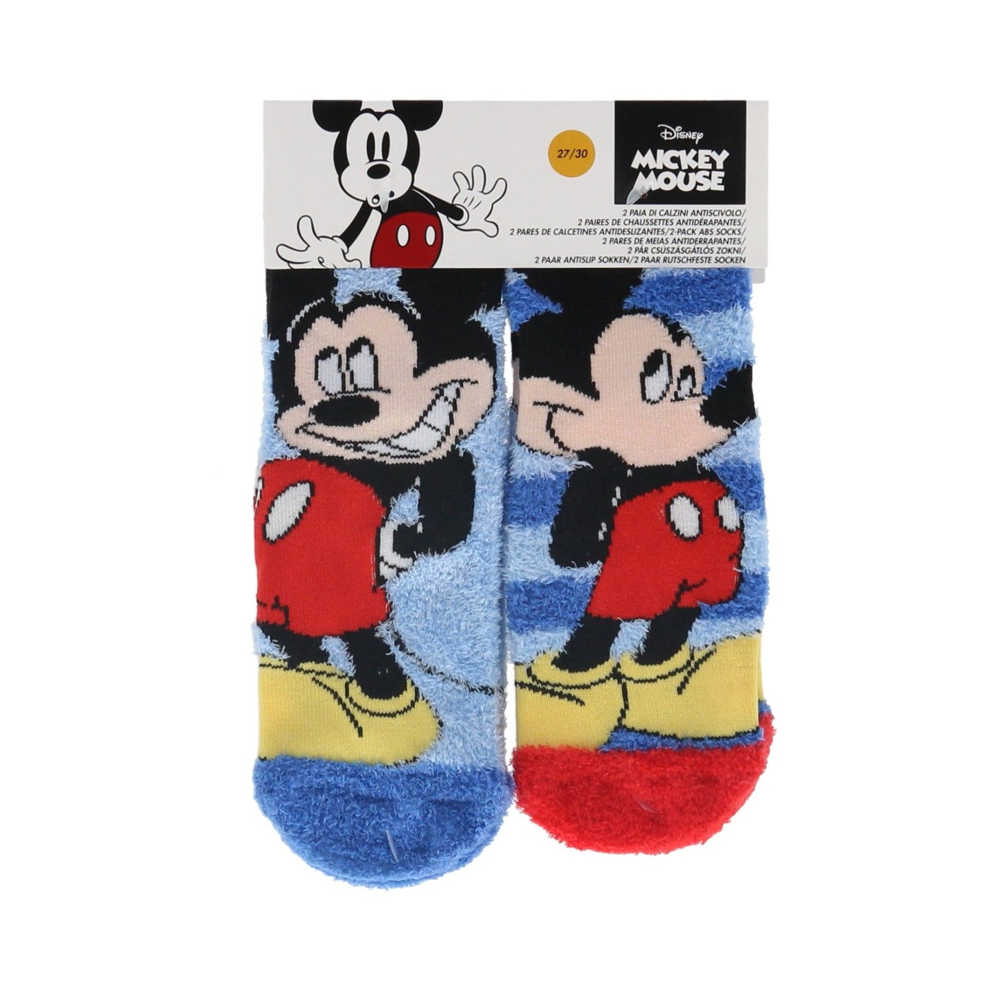 Mickey Mouse Kinder Socken 2er-Pack Flauschige Kuschelsocken