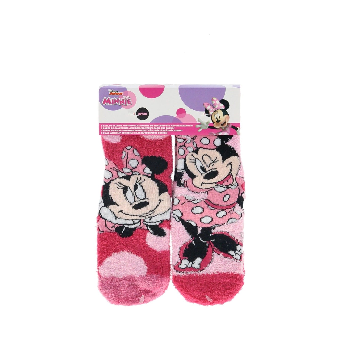 Minnie Mouse Kinder Socken – 2er-Pack Flauschige Kuschelsocken