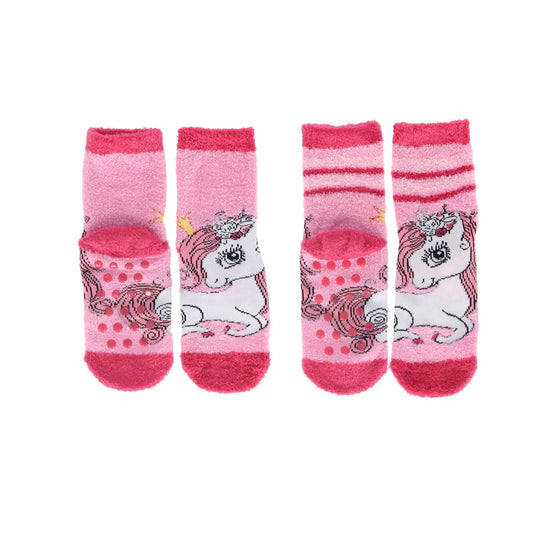 Unicorn Socken 2er-Pack Flauschige Socken für kleine Einhorn-Fans