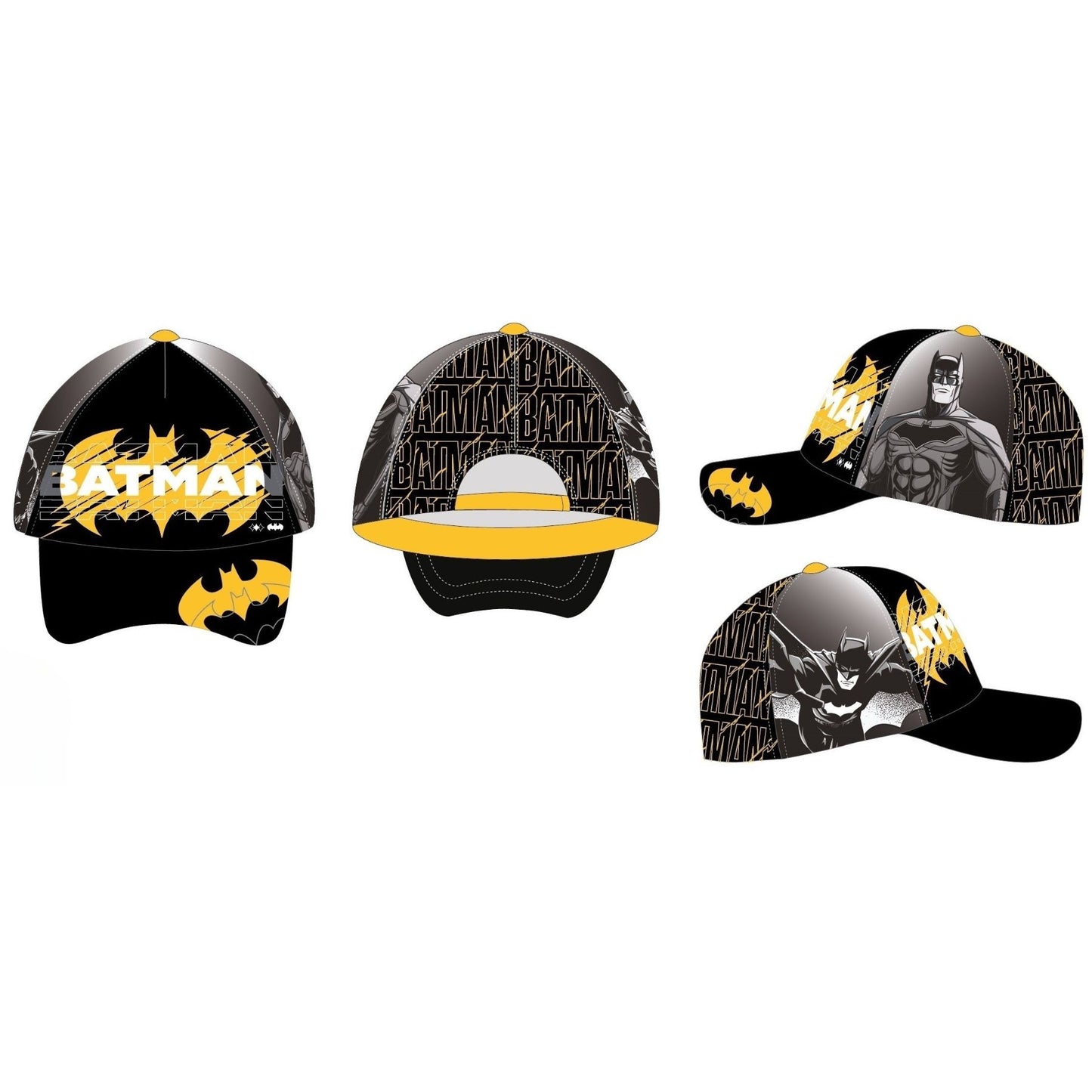 Batman Kinder Cap Coole Superhelden-Kappe mit verstellbarer Passform