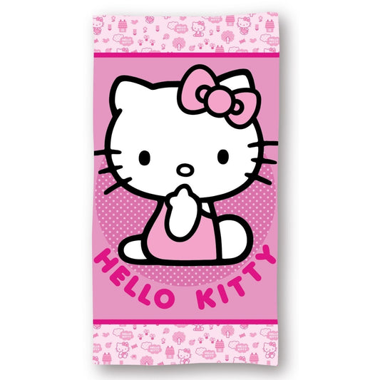 Hello Kitty Strandhandtuch Mikrofaser 140x70 – Leichtes Badehandtuch für Meer & Pool