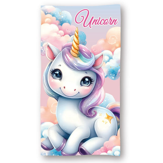 Unicorn Mikrofaser Strandhandtuch 140x70 cm – Schnelltrocknendes Badetuch für Urlaub & Strand