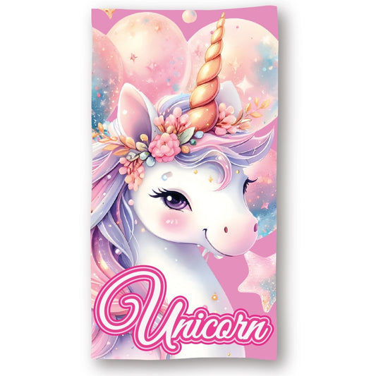 Unicorn Strandtuch Frottee Badetuch mit Premium Druck, 70x140 cm