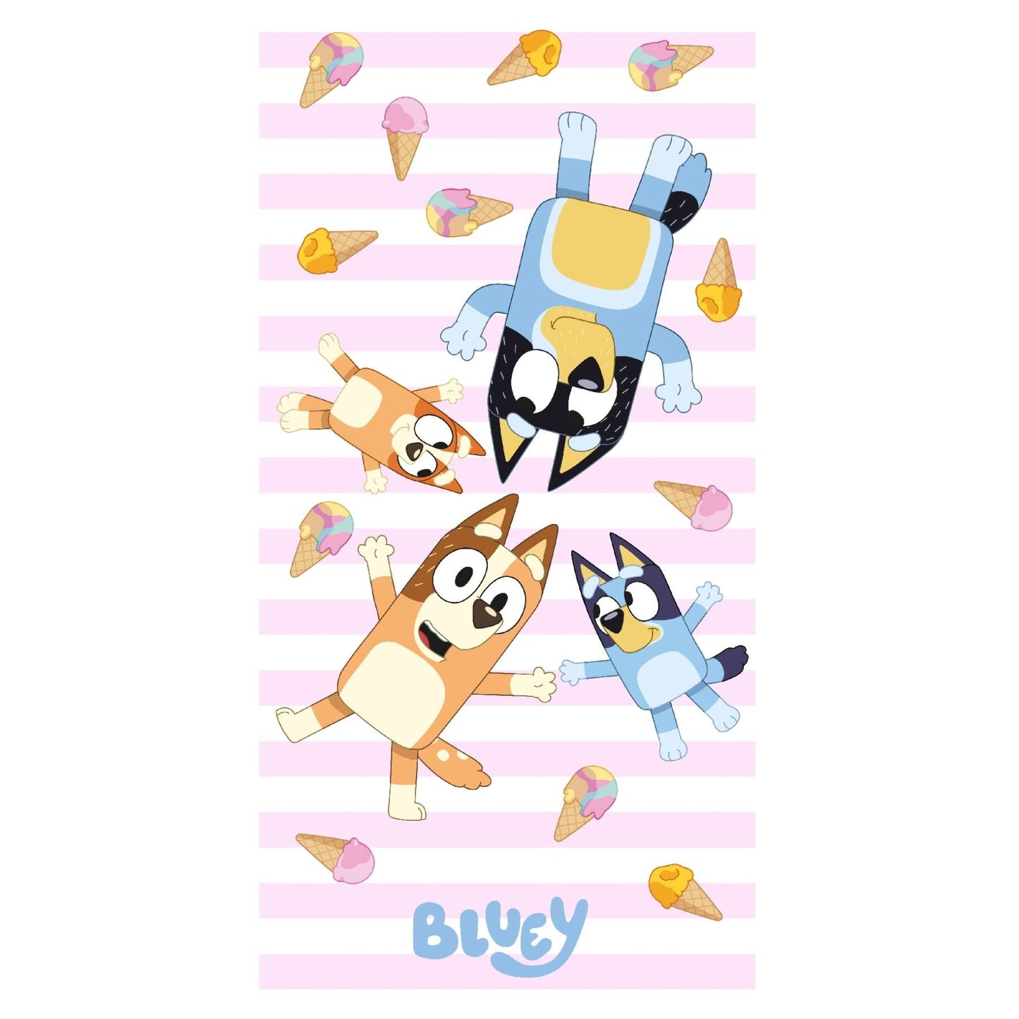 Bluey Strandtuch Frottee Badetuch mit Premium Druck, 70x140 cm