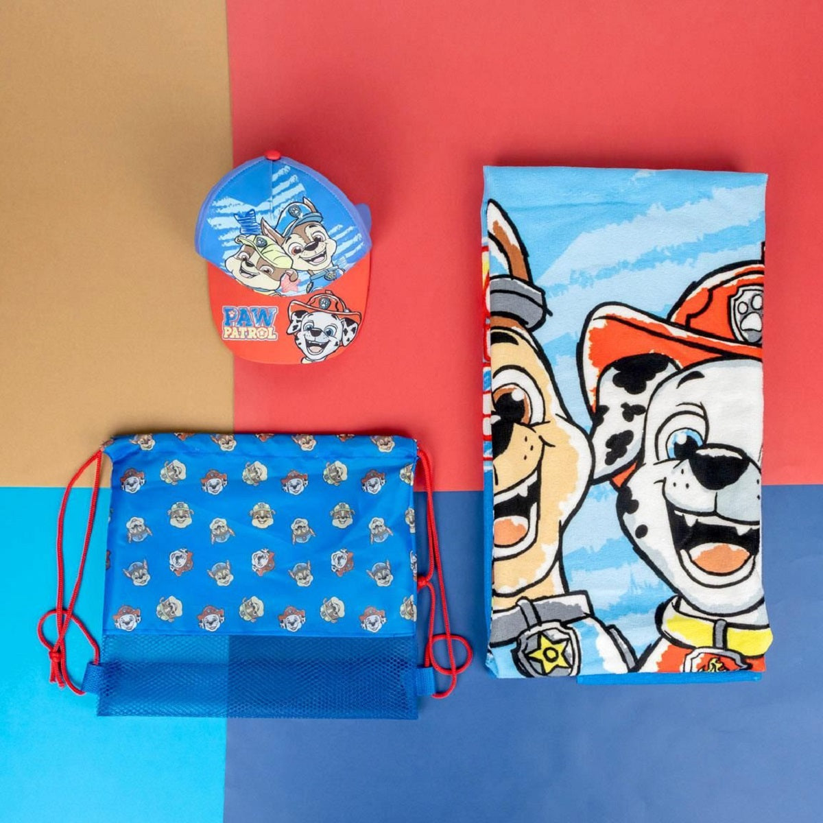 Paw Patrol Sommerset Strandtuch Kappe und Tasche für Fans von Paw Patrol