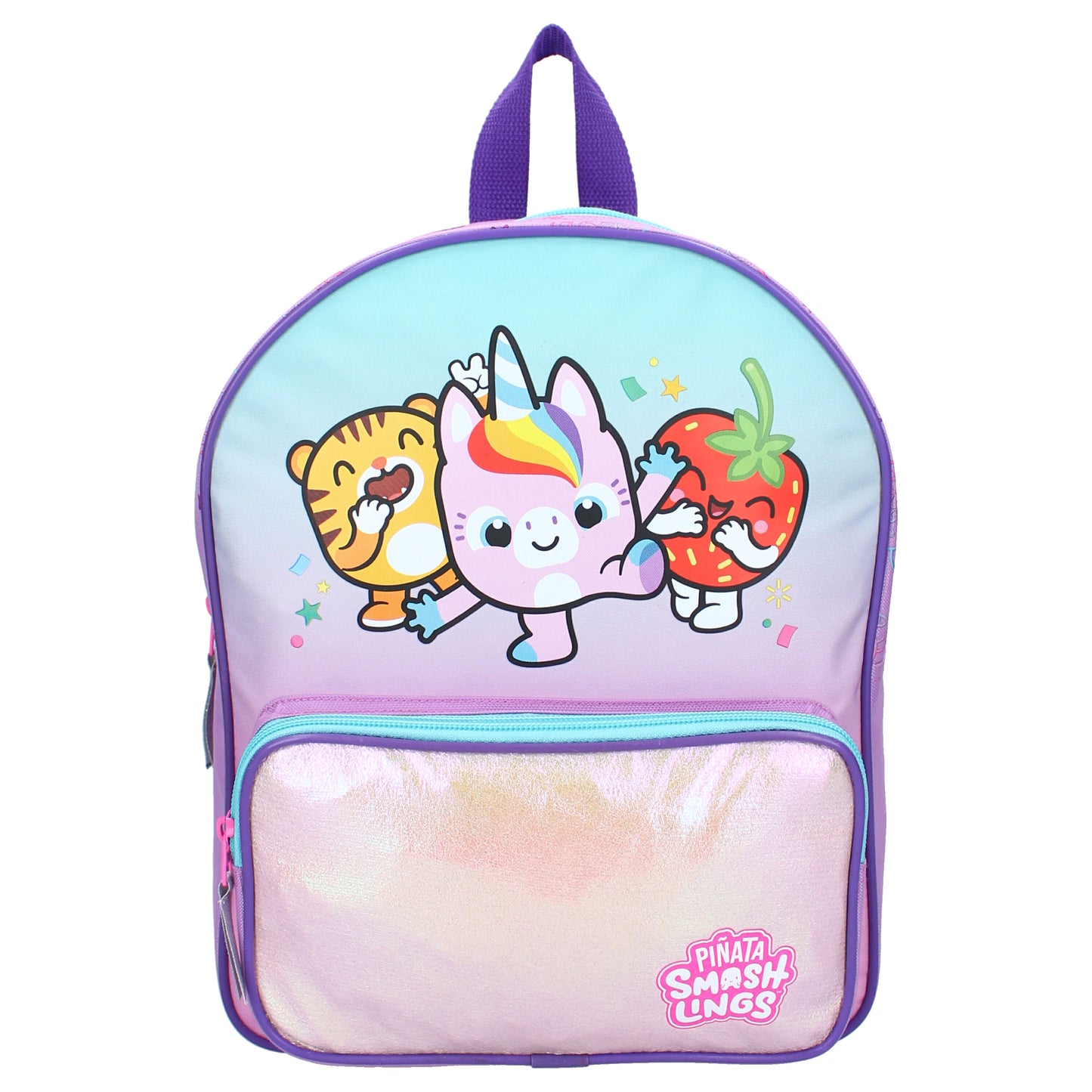 Piñata Smashlings Kinder Rucksack – Lila Schulranzen mit fröhlichem Motiv