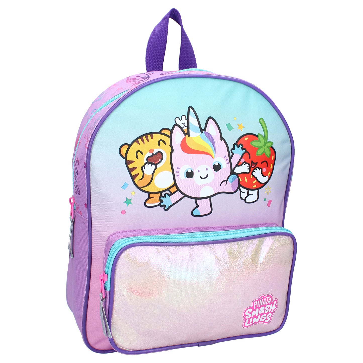 Piñata Smashlings Kinder Rucksack – Lila Schulranzen mit fröhlichem Motiv