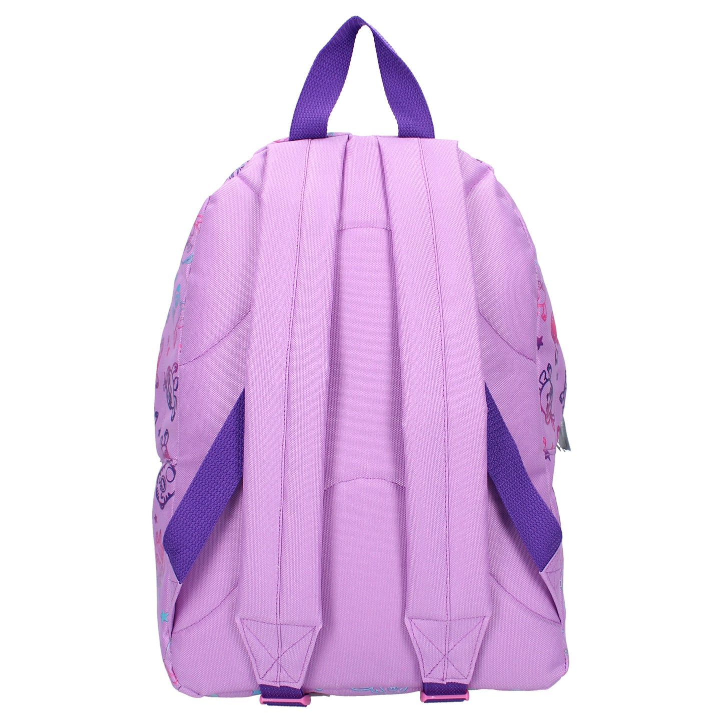Piñata Smashlings Kinder Rucksack lila – Holografische Vordertasche, 11,5 L Volumen