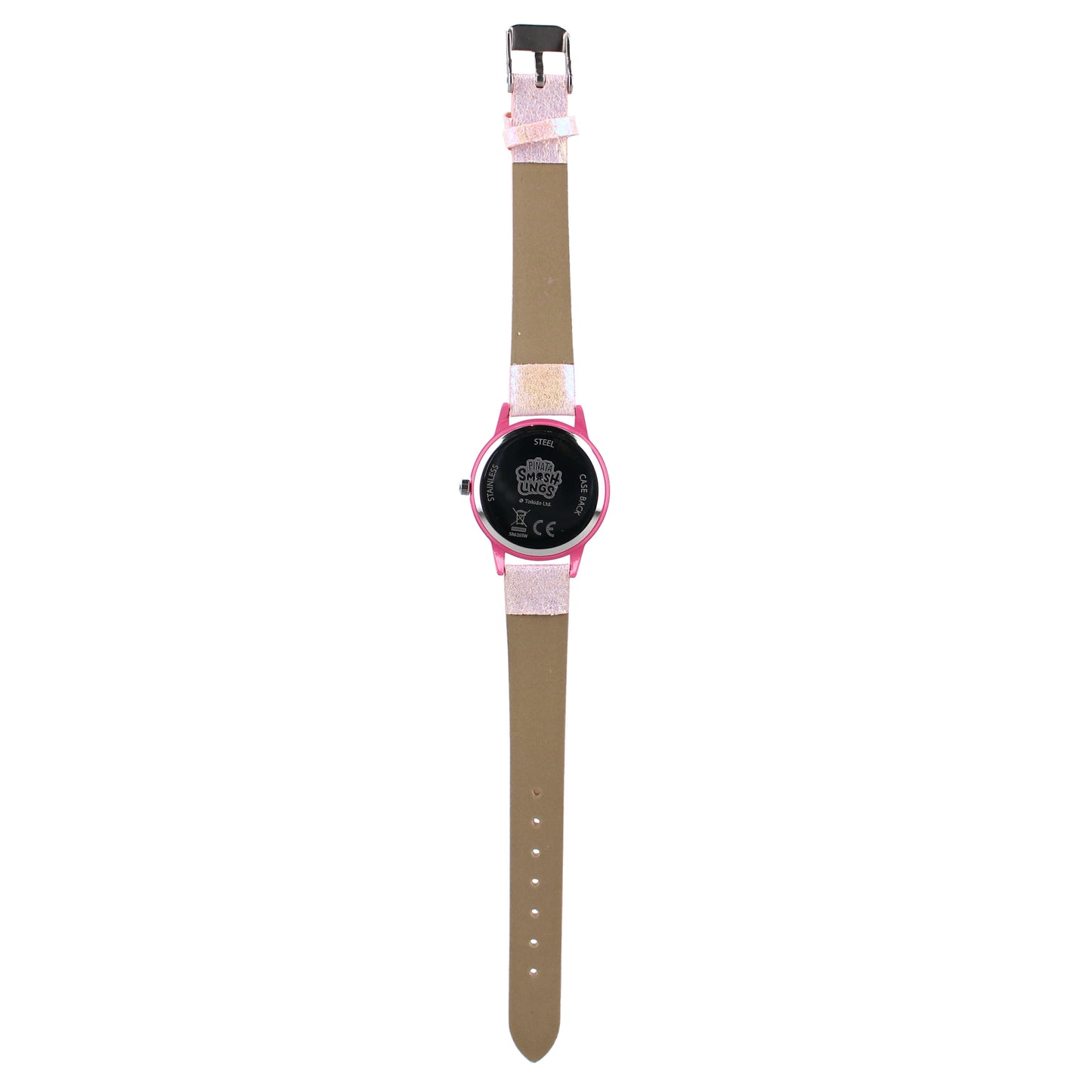 Piñata Smashlings Kinder-Armbanduhr – Rosa Uhr mit Glitzerarmband & Figurenmotiv