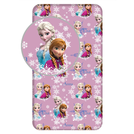 Frozen Kinder Spannbetttuch Atmungsaktives Bettlaken aus Baumwolle (90x200+25 cm)