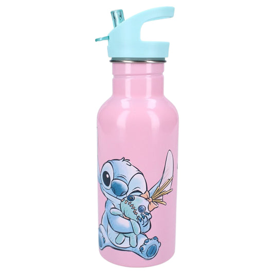 Lilo & Stitch Take a Sip Kindertrinkflasche 500ml - Wasserflasche in Rosa