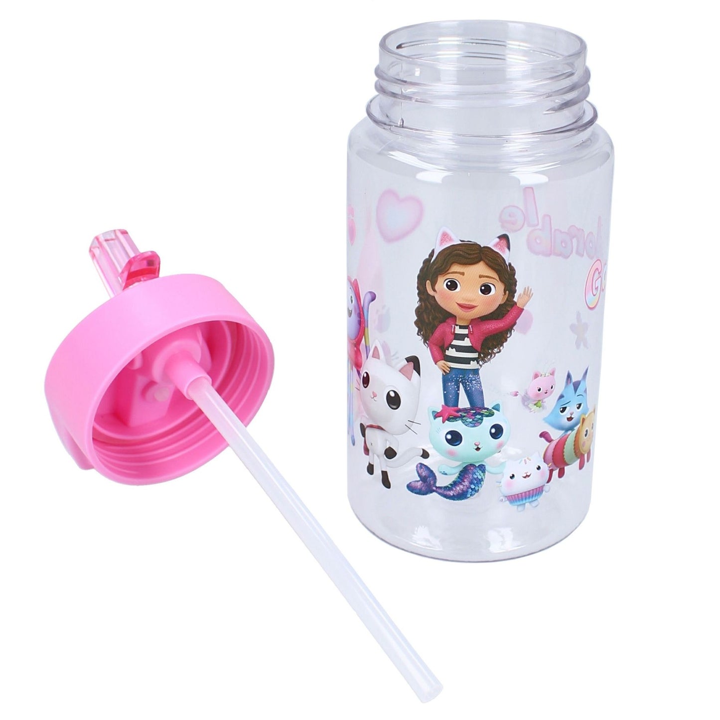 Gabby's Dollhouse Trinkflasche 450 ML für Kinder ideal für Schule und Freizeit