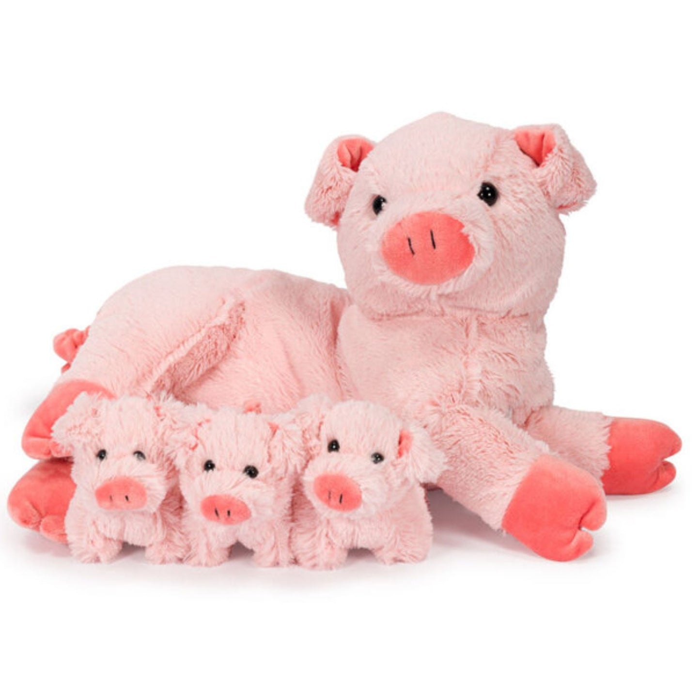 Noxxiez Plüschfamilie Schwein mit 3 Babys Kuschelset Plüschfigur
