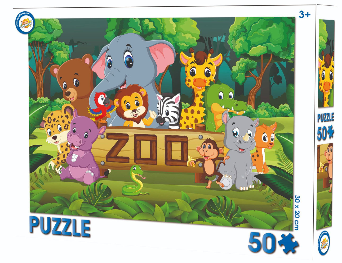 Zoo & Farm Puzzle, Spaßiges Tiermotiv für Kinder