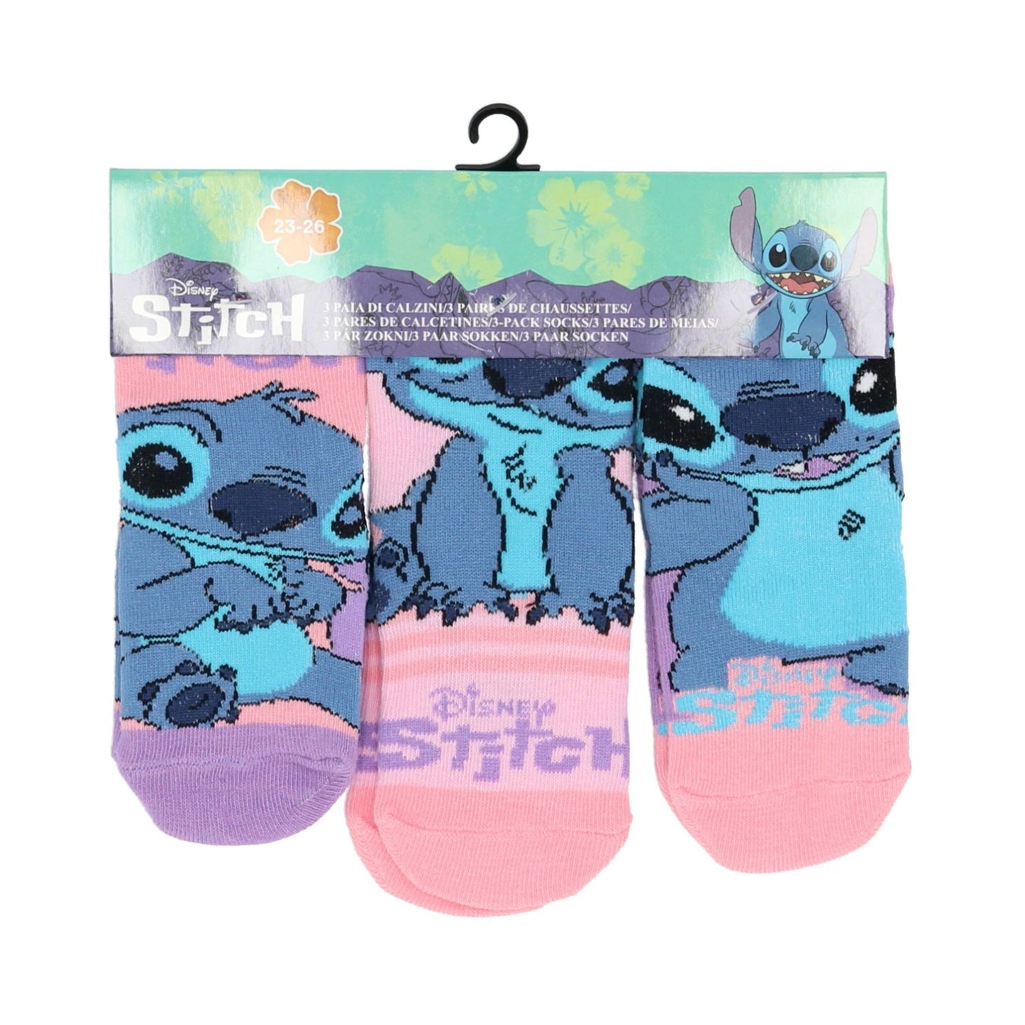 Lilo & Stitch 3er-Pack Socken – Disney Kinder Strümpfe & Söckchen
