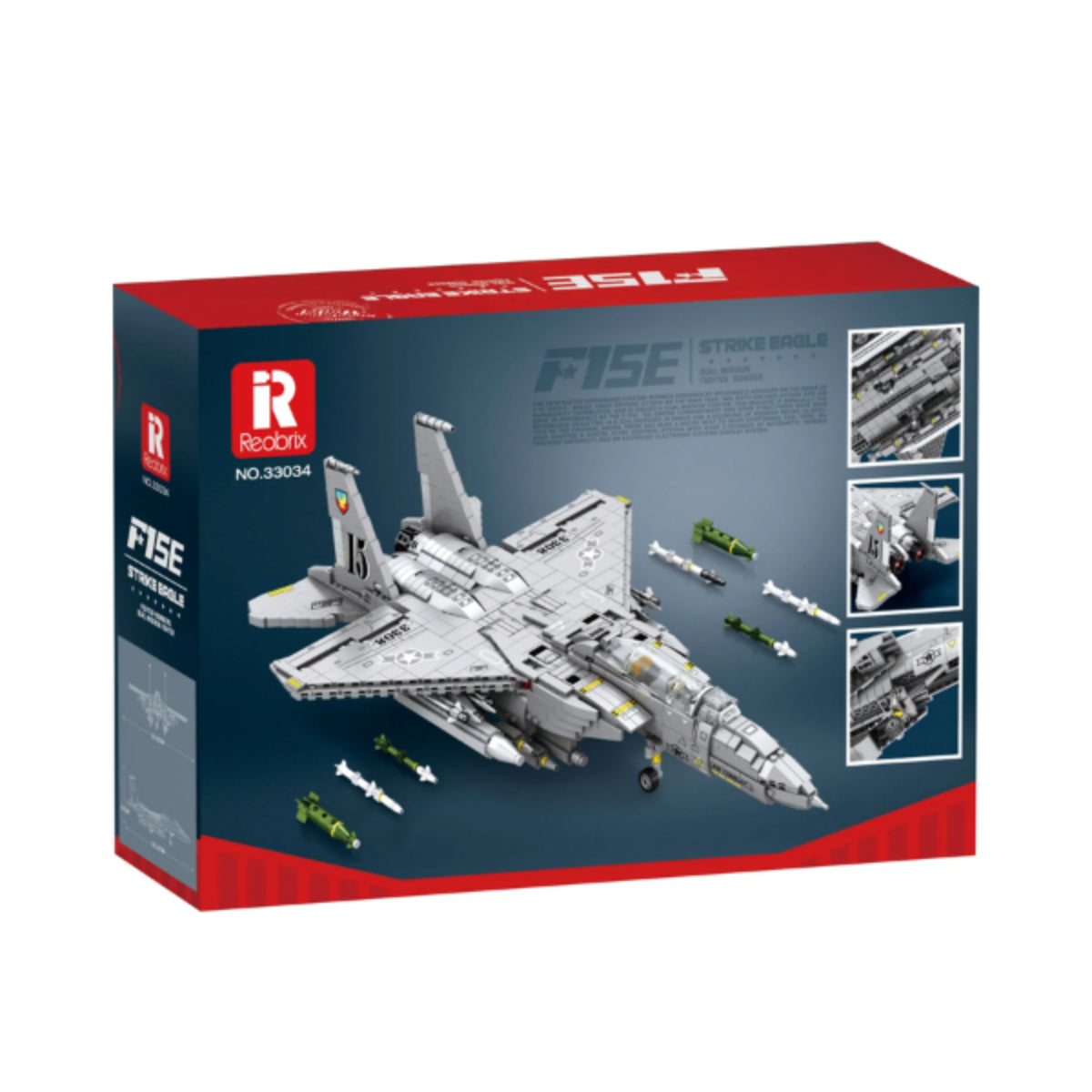 Reobrix 33034 F-15E Jet Klemmbaustein Flugzeug 2216 Teile ab 14