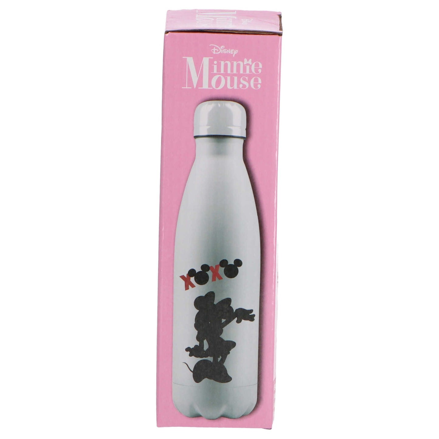 Minnie Mouse Trinkflasche Behälter für Getränke aus Aluminium 600 ml Volumen in Weiß