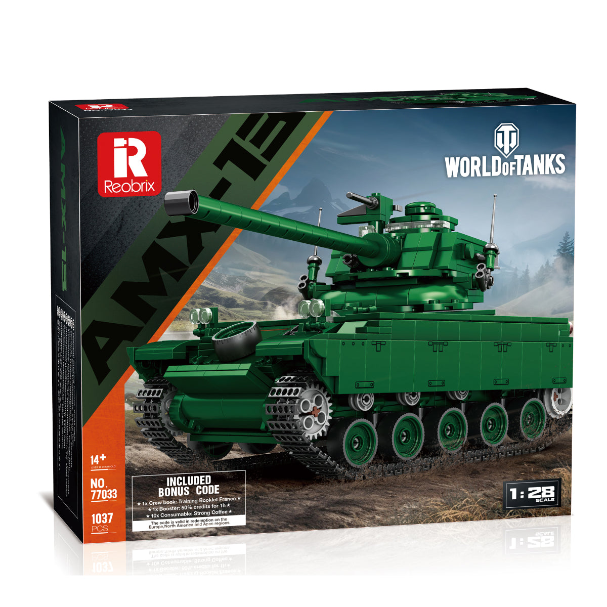 Reobrix 77033 AMX 13 Panzer Klemmbaustein Set 1037 Teile ab 14