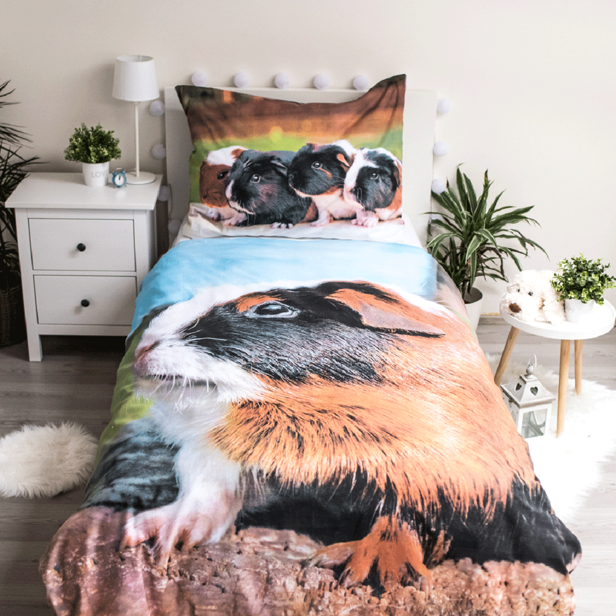 Meerschweinchen Bettwäsche – Kuscheliges Baumwoll-Set 140x200 cm & 70x90 cm