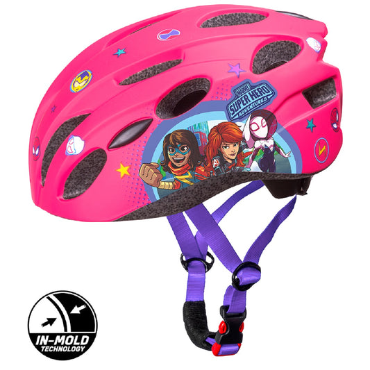 AVENGERS IN-MOLD Fahrradhelm Leichter und sicherer Helm für Mädchen (M, 52-56 cm)