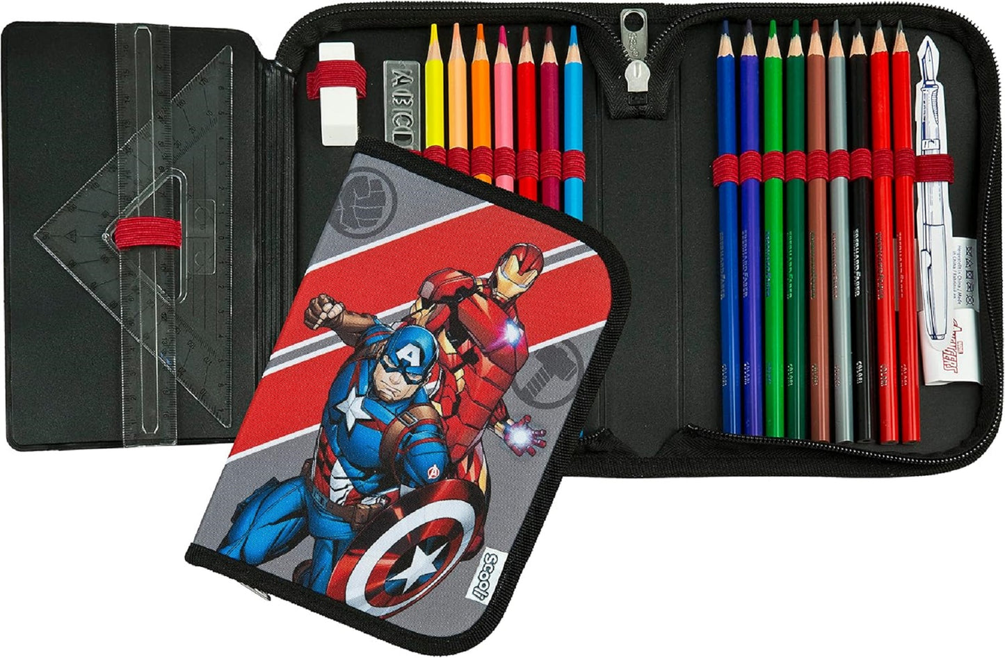 Marvel Avengers Gefüllte Federmappe Federmäppchen Set Schüleretui