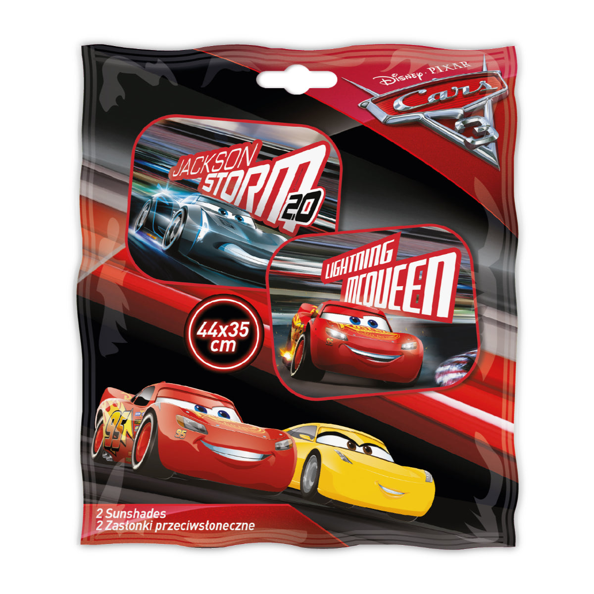 Cars Auto Sonnenschutz Kinder 2er Set 44 × 35 cm Fenster Sonnenschutz mit Saugnapf