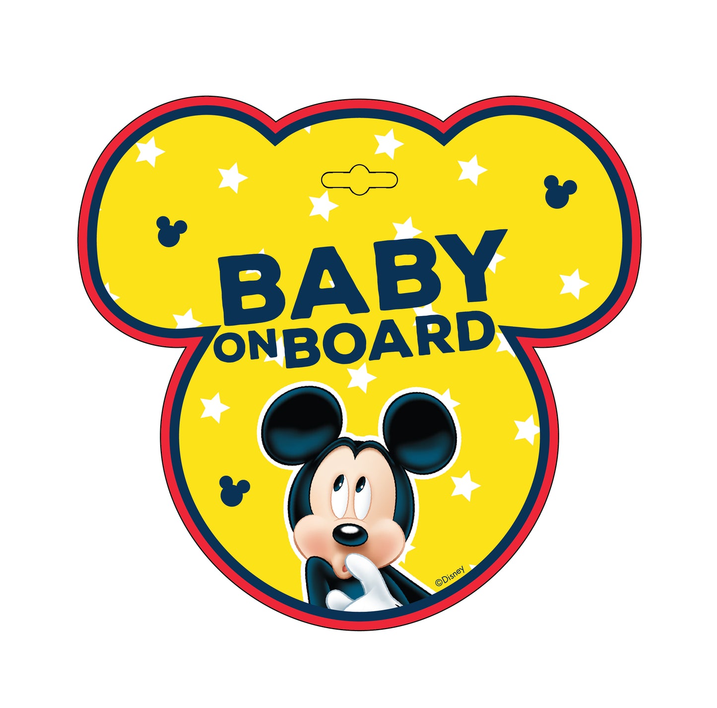 Disney Mickey Mouse Baby on Board Schild Auto mit Saugnapf Hinweis Schild fürs Fenster