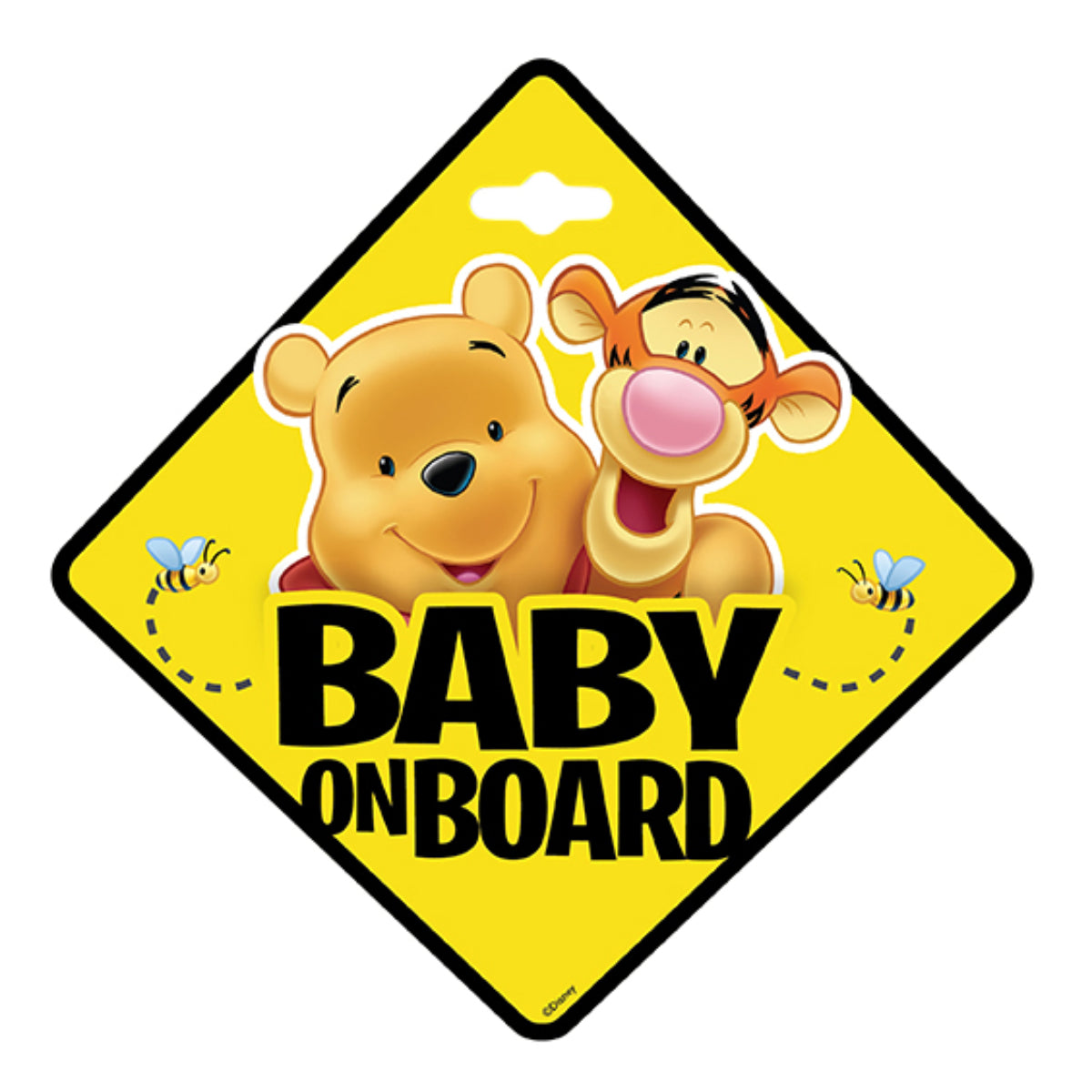 Disney Winnie The Pooh Baby on Board Schild Auto mit Saugnapf Hinweis Schild fürs Fenster